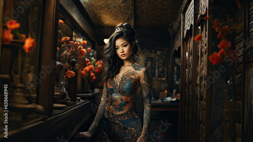 Japanese Woman Covered in Tattoos