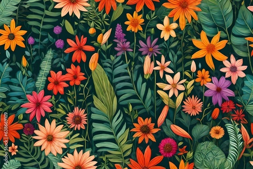 seamless floral background © Glenn Finch