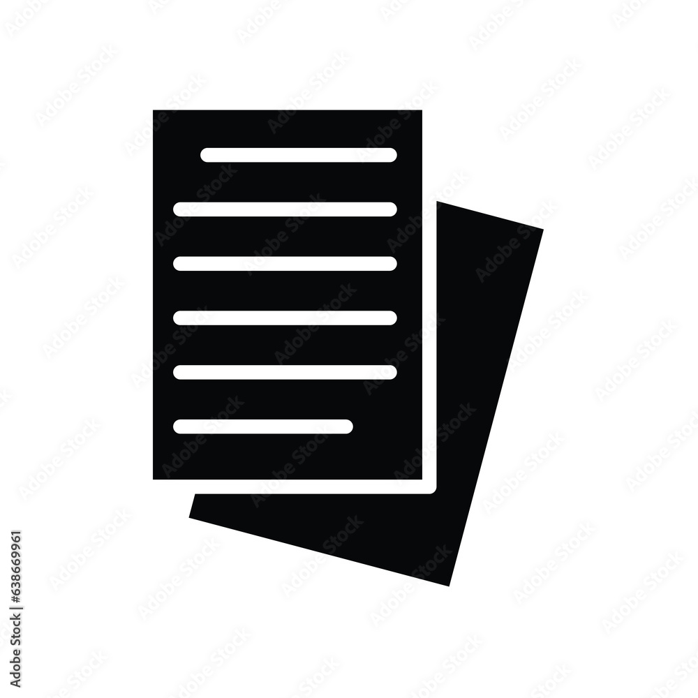 Document papers , Document pictogram isolated on white. Symbol, logo illustration..eps Document papers , Document pictogram isolated on white. Symbol, logo illustration..eps