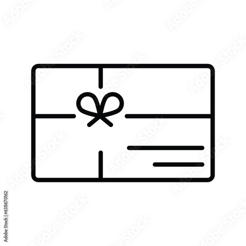 Gift card line icon, Gift card vector symbol illustration,pictogram isolated on white. Symbol, logo illustration..eps