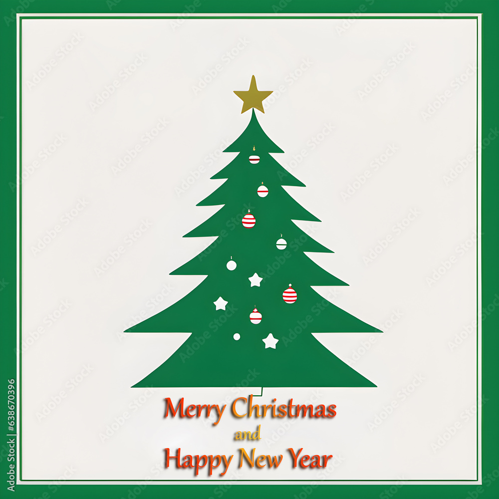Merry Christmas and Happy New Year decoration background illustration Merry Christmas and Happy New Year decoration background illustration