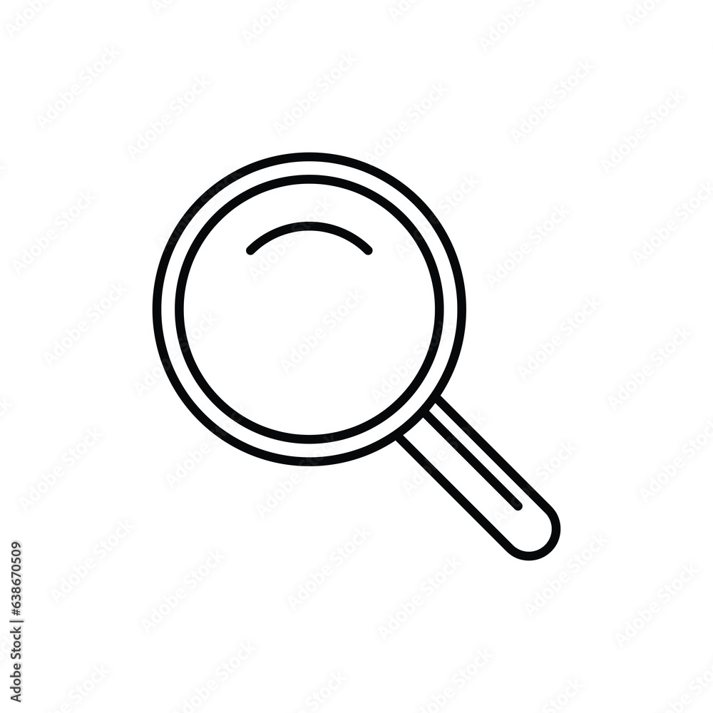Magnifying glass line icon, outline vector sign, Search, find symbol, logo illustration..eps Magnifying glass line icon, outline vector sign, Search, find symbol, logo illustration..eps