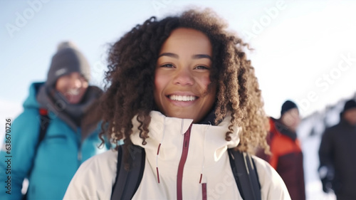 young adult woman, multieth...