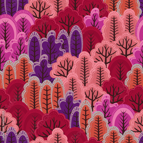 seamless Spring forest