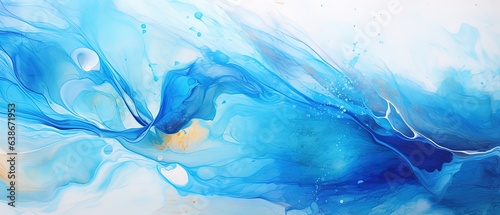 Cyan Watercolor Background ideal for Creative Wallpaper
