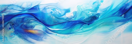 Cyan Watercolor Background ideal for Creative Wallpaper