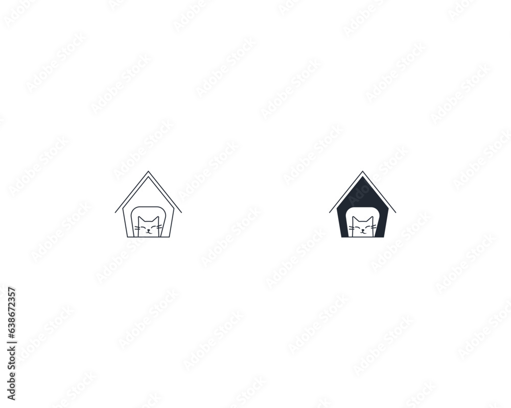 Dog and cat logo design template vector, line of pet logo design suitable for pet shop, store, cafe, business, hotel, veterinary clinic, Domestic animal vector illustration logotype, sign, symbol. Dog and cat logo design template vector, line of pet logo design suitable for pet shop, store, cafe, business, hotel, veterinary clinic, Domestic animal vector illustration logotype, sign, symbol.