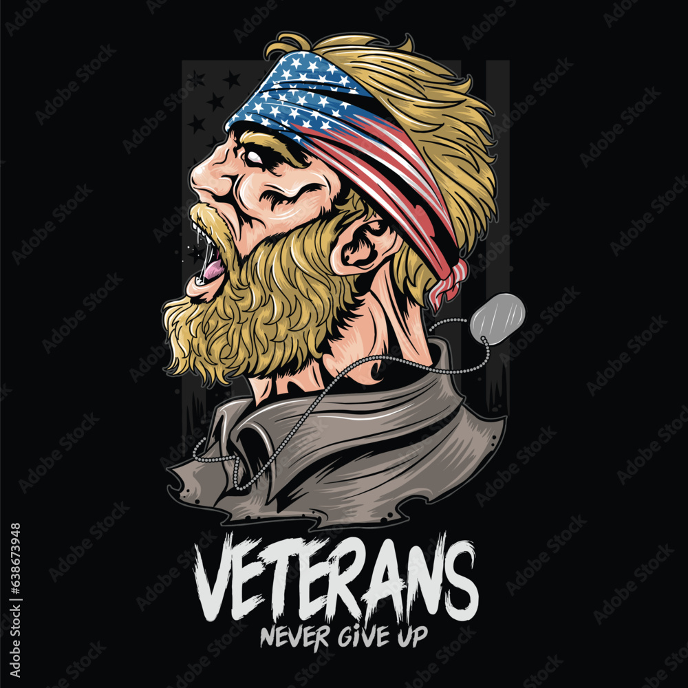 Veterans Day Mascot illustration