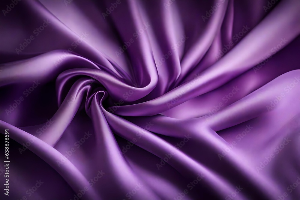 Obraz premium Light purple silk cloth background. Generative AI.