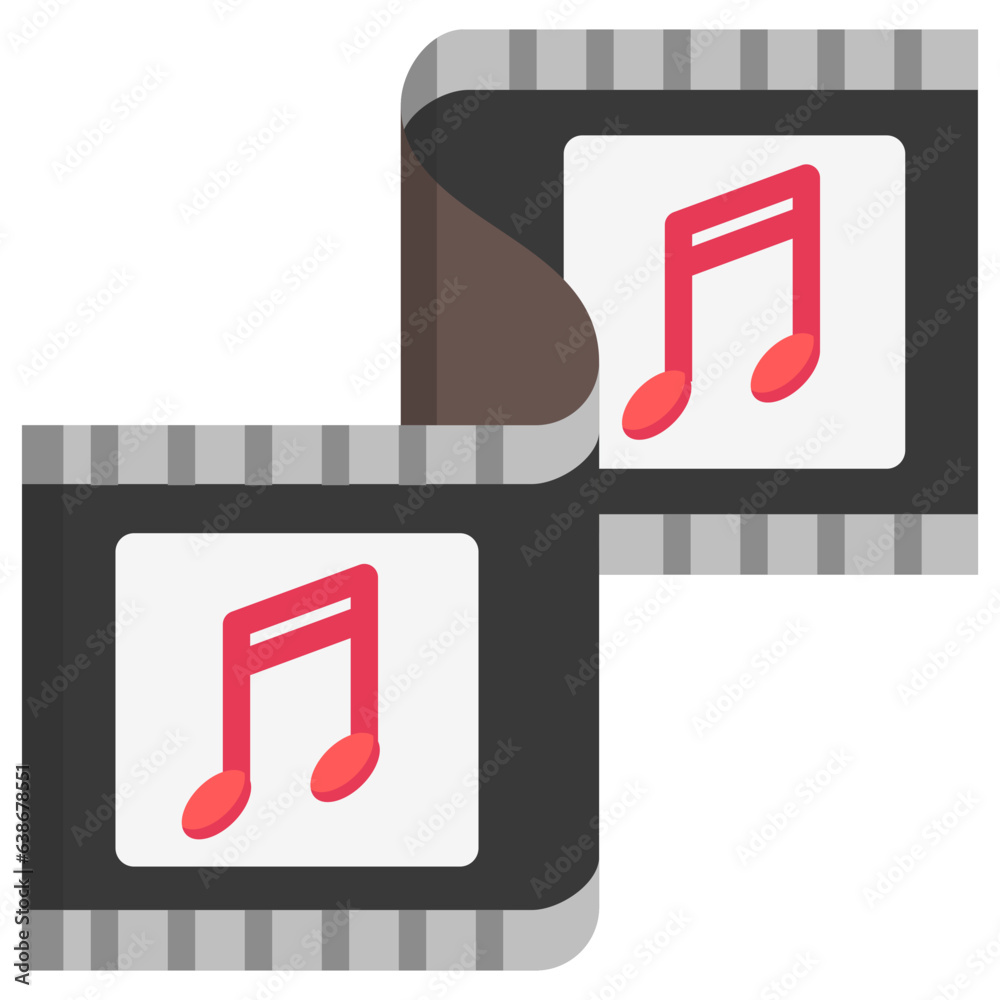 Soundtrack icon often used in design, websites, or applications, banner, flyer to convey specific concepts related to music and multimedia Soundtrack icon often used in design, websites, or applications, banner, flyer to convey specific concepts related to music and multimedia