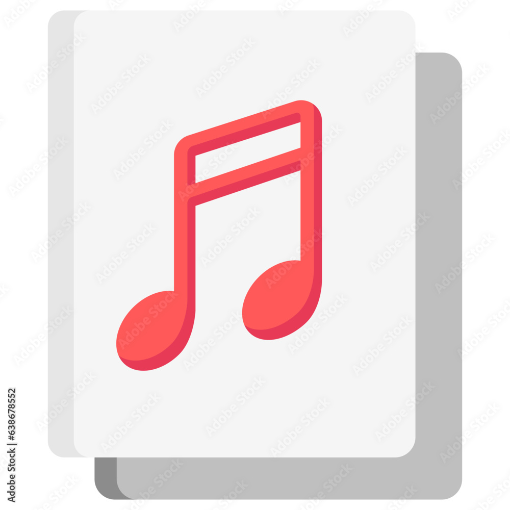 Music File icon often used in design, websites, or applications, banner, flyer to convey specific concepts related to music and multimedia Music File icon often used in design, websites, or applications, banner, flyer to convey specific concepts related to music and multimedia