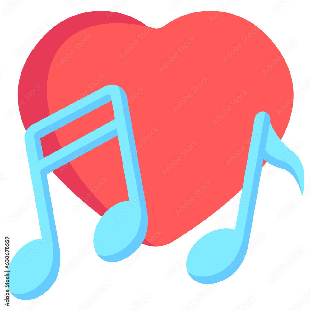 Favorite icon often used in design, websites, or applications, banner, flyer to convey specific concepts related to music and multimedia