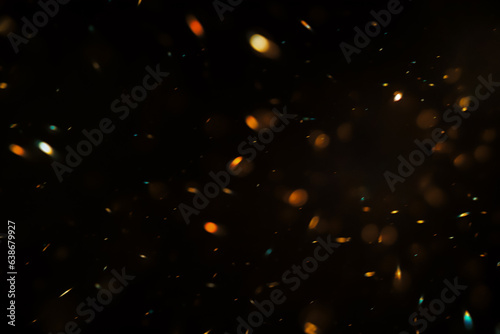 Sparkling Bokeh Effect Photo Overlay. Radiant Defocused Circles, Shimmering Light Streaks, Bright Spots, Glow Blur for Photographic Enhancements. Generative AI.