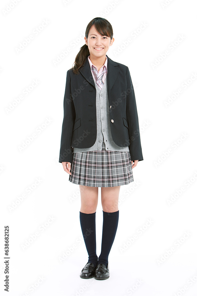 制服を着た女子高生 制服を着た女子高生