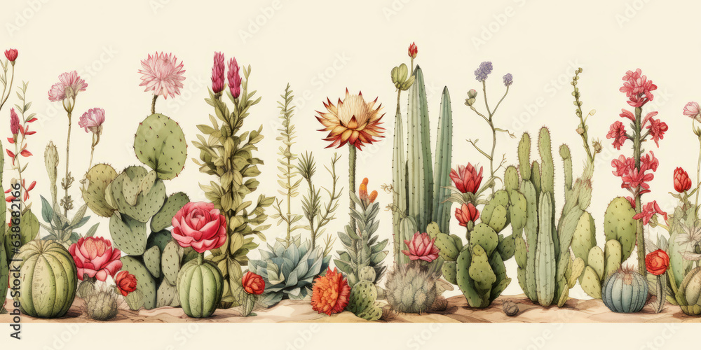 Cactus flower background