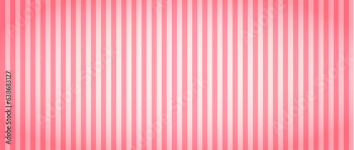 Candy color straight lines pattern. Pink vertical stripes background with radial shadow. Pastel swatch design template for fabric, textile, wrapping paper, banner, poster. Vector wallpaper