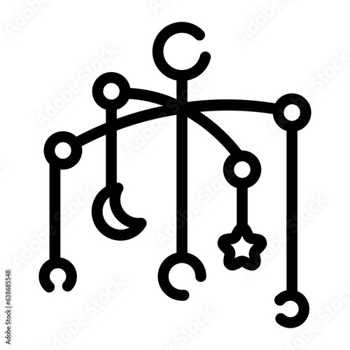 crib mobile Line Icon