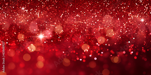 abstract festive glitter shiny background, red sparkling particles