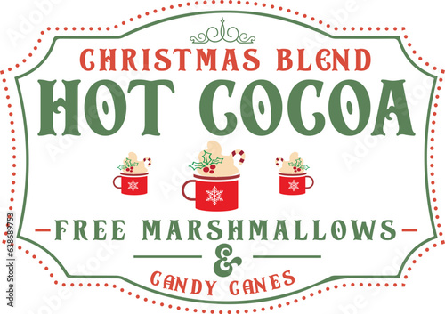 Christmas vintage Sign EPS, Christmas Round Sign, Christmas Vector File, Illustration