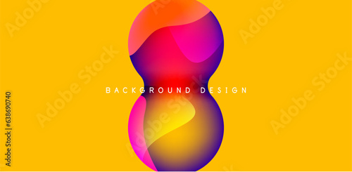Bright abstract background glossy shiny circle and sphere composition. Minimalist geometric vector Illustration For Wallpaper, Banner, Background, Card