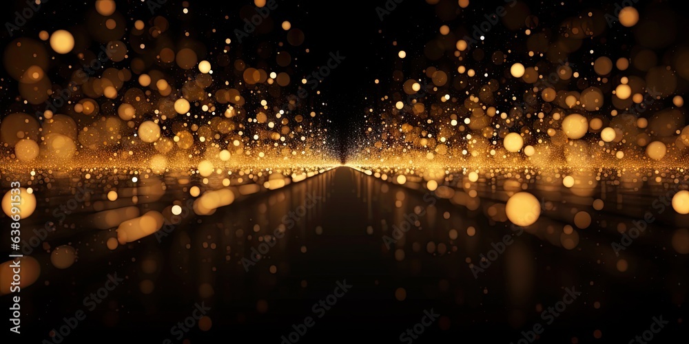 Radiant sparkles. Bright glitter abound. Enchanting celebration. Shimmering gold magic on black. Starry night illumination. Golden glow and sparkling brightness Radiant sparkles. Bright glitter abound. Enchanting celebration. Shimmering gold magic on black. Starry night illumination. Golden glow and sparkling brightness