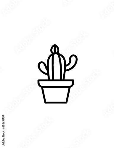 cactus flower outline