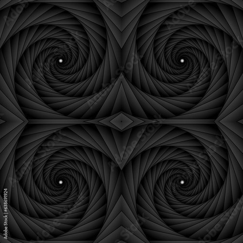 black and white spiral