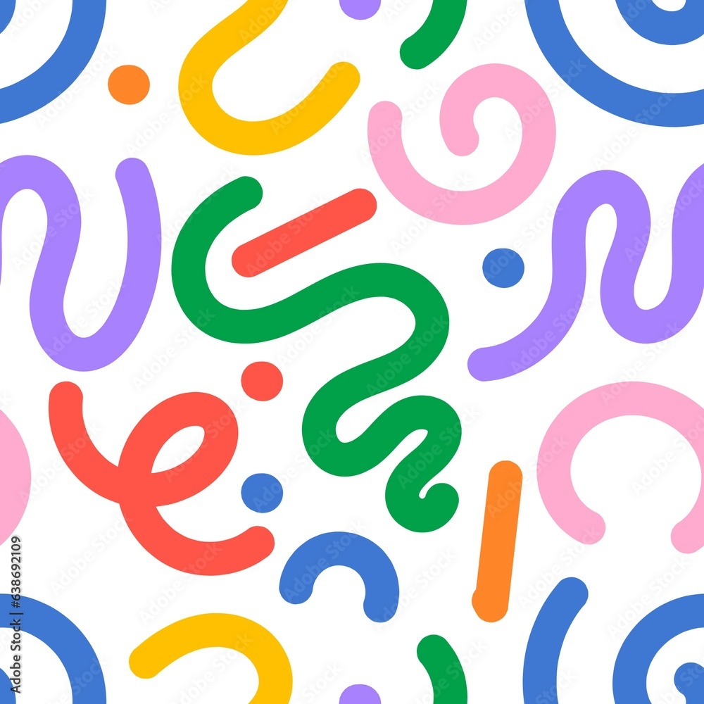A set of multicolored doodles, hand-drawn. Background for children's textiles, packaging. A set of multicolored doodles, hand-drawn. Background for children's textiles, packaging.