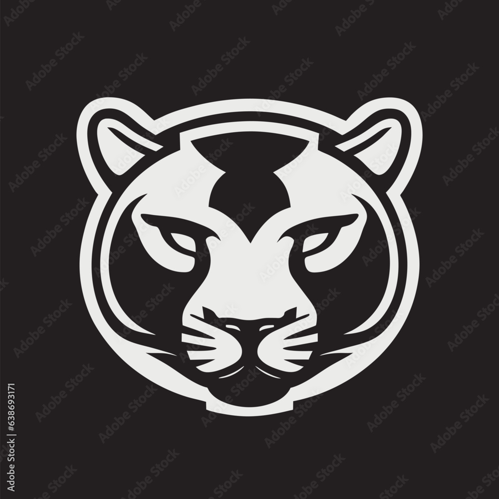simple, minimal, clean jaguar logo, mascot, vector, vector illustration cartoon
