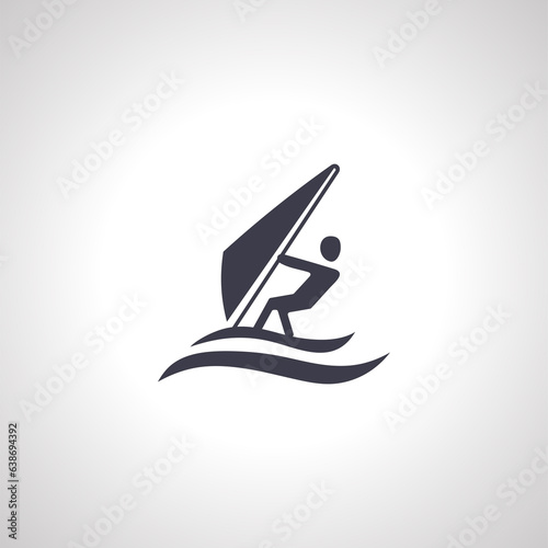 Canvas Print windsurfing icon. windsurfer pictogram icon