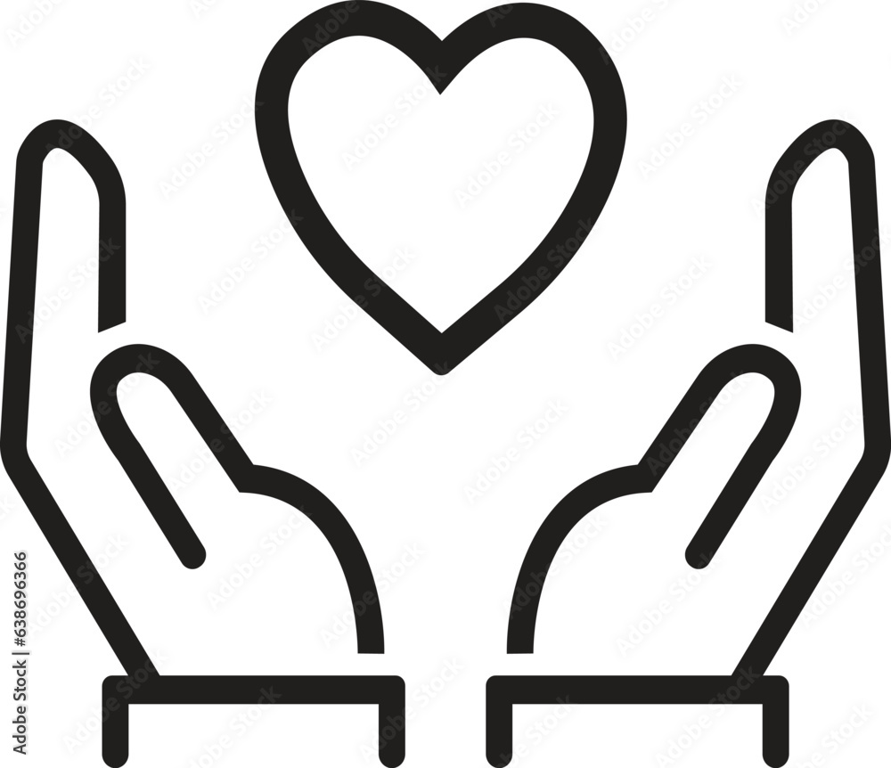 line Heart in hand icons. Hands holding heart icon. Love icon. Health, medicine symbol. Healthcare hands holding heart. family and love sign, isolated on white background. line Heart in hand icons. Hands holding heart icon. Love icon. Health, medicine symbol. Healthcare hands holding heart. family and love sign, isolated on white background.
