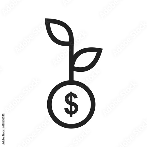 Money exchange payment icon symbol vector image. Illustration of the dollar currency coin graphic design image