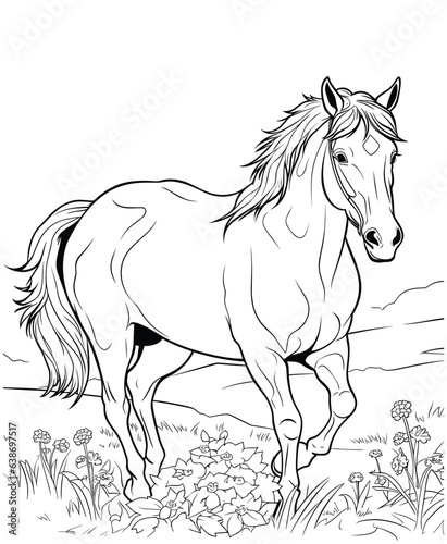horse coloring pages for kids