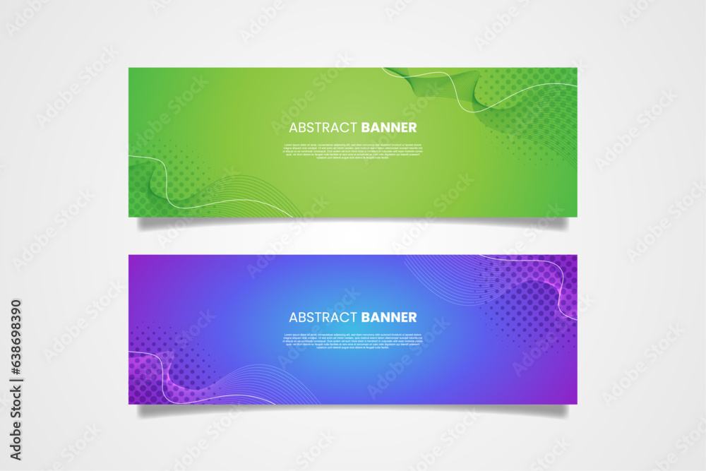 Gradient color modern presentation banner design