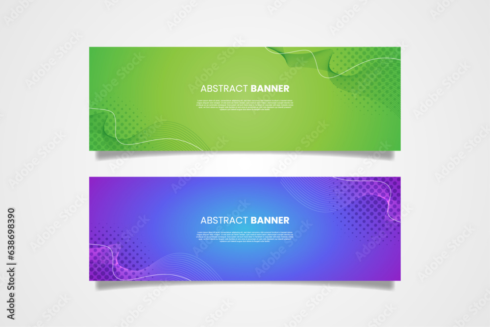 Fototapeta premium Gradient color modern presentation banner design