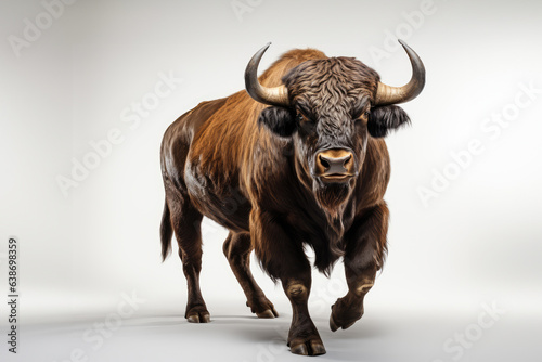 a Spanish Fighting Bull on isolate white background