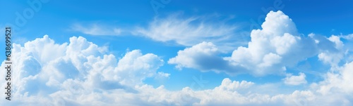 Beautiful sky with clouds banner 