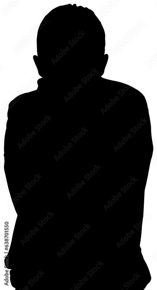 Digital png illustration of silhouette of man on transparent background