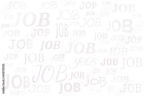 Digital png illustration of job text on transparent background