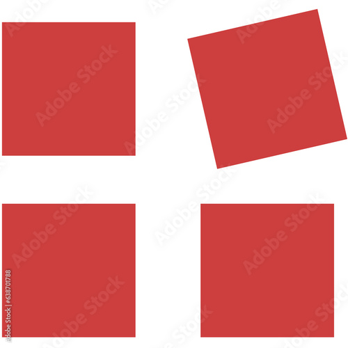 Digital png illustration of red squares on transparent background