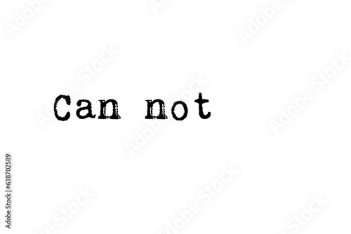 Digital png illustration of black can not text on transparent background