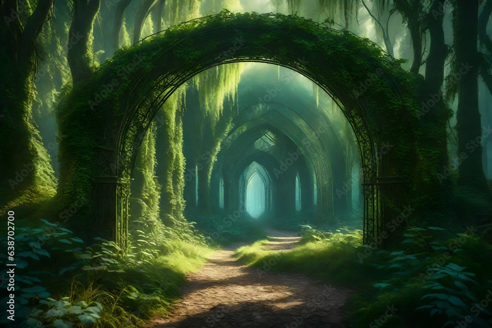 lush greenery forming a tunnel