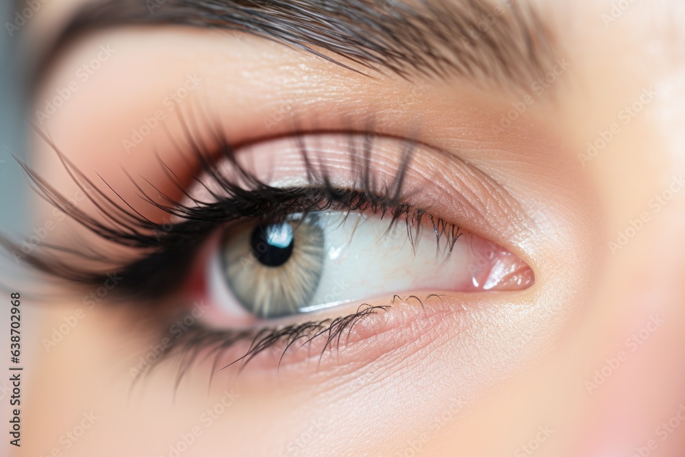 close up of a female eye close up of a female eye