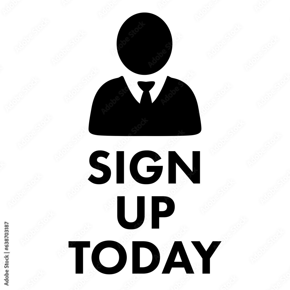 Digital png illustration of sign up today text on transparent background Digital png illustration of sign up today text on transparent background