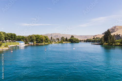 Tranquil Scene of Blue Sky and Water at Lake Chelan © photogeek