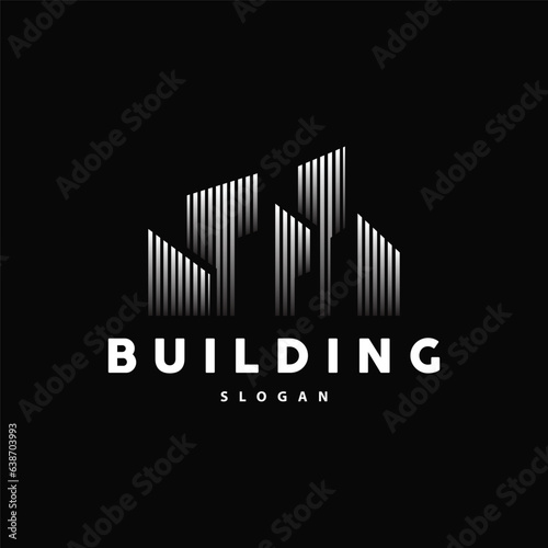 Building Real Estate Apartment Construction Logo, Elegant Premium Rustic Monogram Vector Design