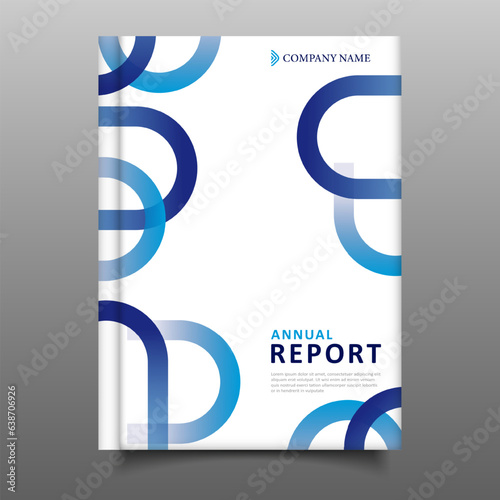Annual report flyer modern cover book geometric design
