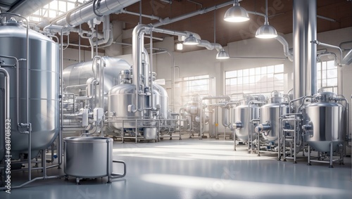 "Inside the Modern Dairy Plant: Stainless Steel Tanks and High-Tech Production"