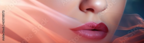 Close up of a face, lips