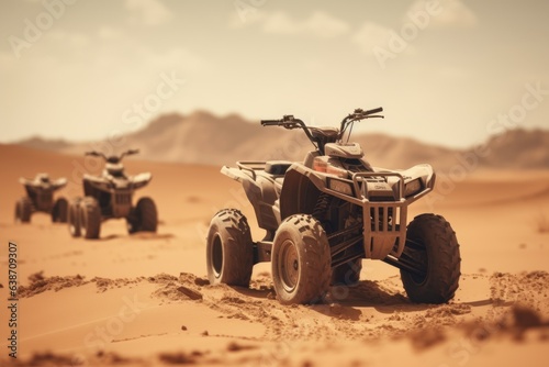 Quad bikes desert banner